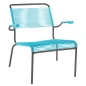 Preview: Säntis Spaghetti Lounger in Türkis mit anthrazitfarbenem Gestell Preview: Säntis Spaghetti Lounger in Türkis mit anthrazitfarbenem Gestell